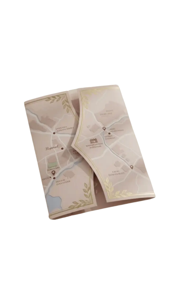 Wedding map invitation
